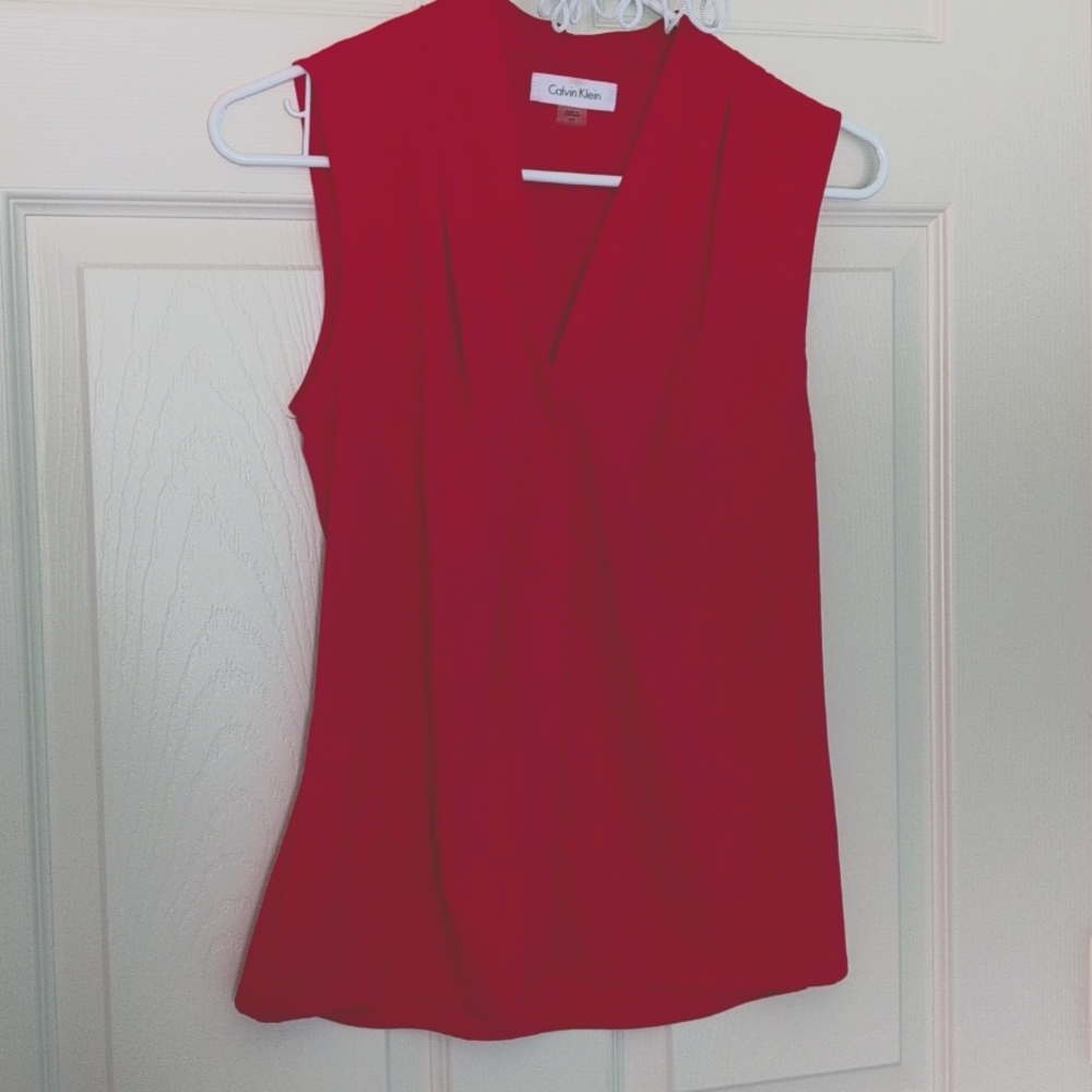 Calvin Klein red work top PS